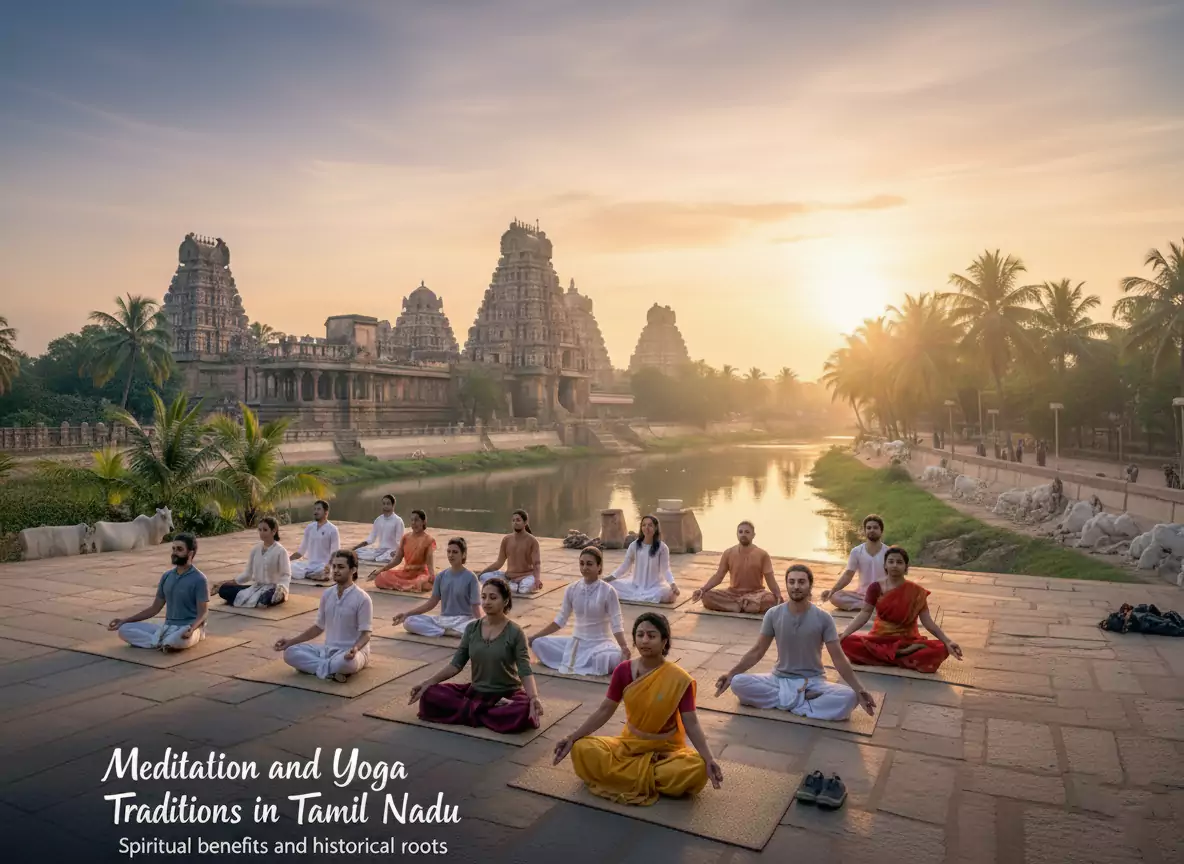 Meditation and Yoga Traditions in Tamil Nadu — Spiritual benefits and historical roots.